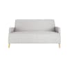Sofa 2-Sitzer aus Stoff, hellgrau